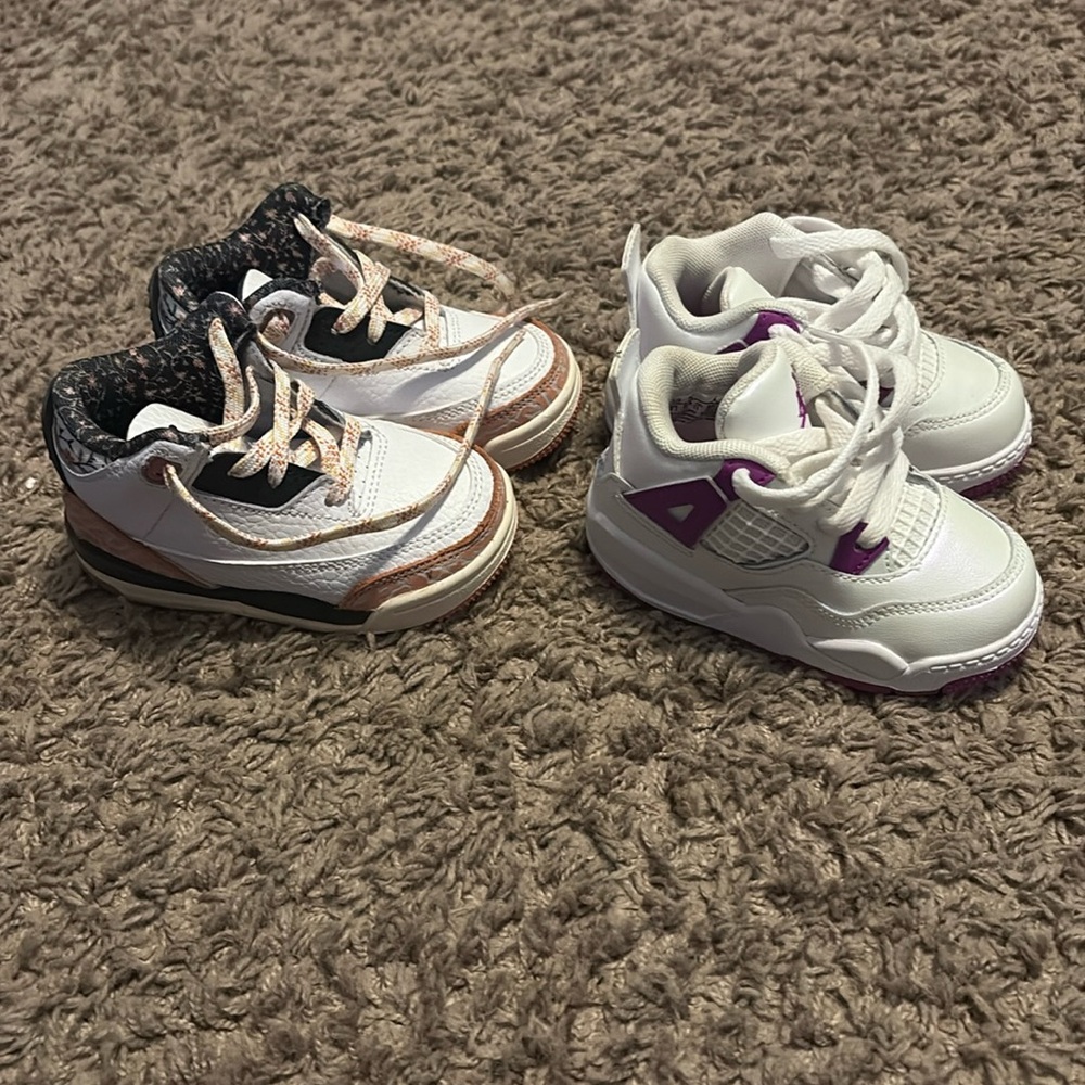 Kids jordan 3 and jordan 4 for girls